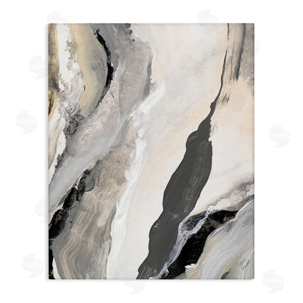 stupell industries Lanie Loreth | Paint Stroke Movement Abstraction Grey Beige Wall Art