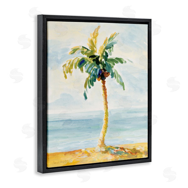 Stupell Industries Lanie Loreth | Palm Tree With Coconuts On Beach Sand