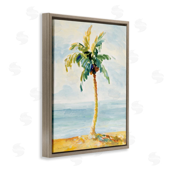 Stupell Industries Lanie Loreth | Palm Tree With Coconuts On Beach Sand