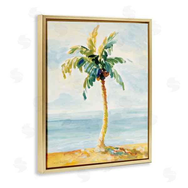 Stupell Industries Lanie Loreth | Palm Tree With Coconuts On Beach Sand