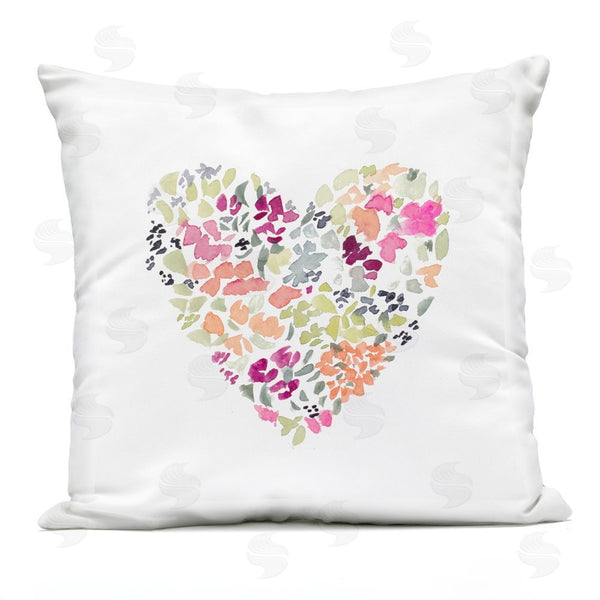 Stupell Industries Lanie Loreth | Pastel Blooming Heart Throw Pillow