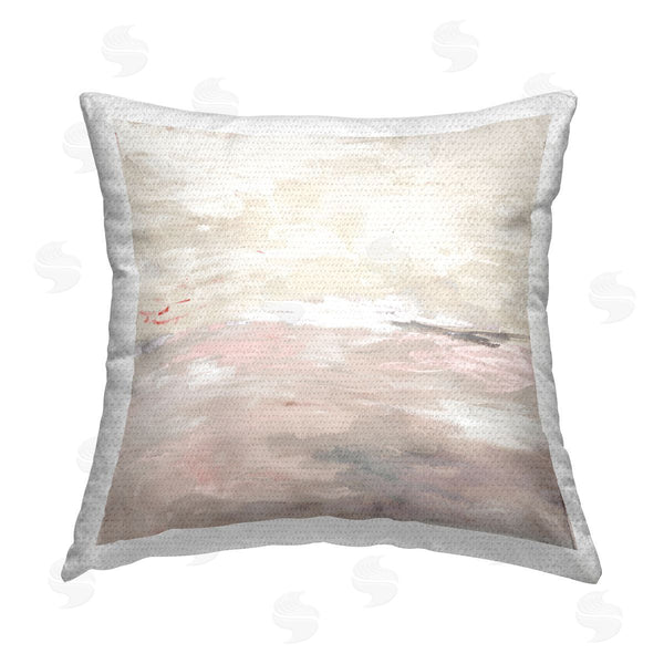 Stupell Industries Lanie Loreth | Pink & Beige Abstract Printed Throw Pillow