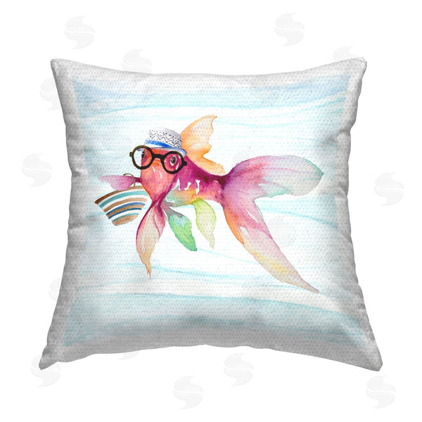 Stupell Industries Lanie Loreth | Pink Hipster Fish Underwater Printed Throw Pillow