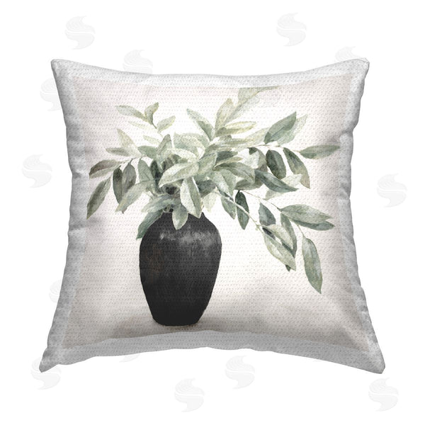 Stupell Industries Lanie Loreth | Plant In Black Vase Printed Throw Pillow
