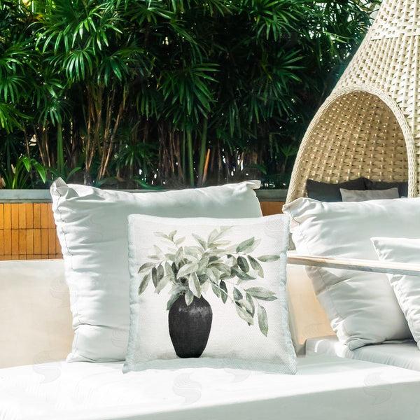 Stupell Industries Lanie Loreth | Plant In Black Vase Printed Throw Pillow