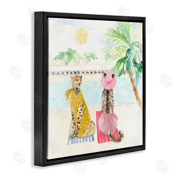 Stupell Industries Lanie Loreth | Pool Side Cheetahs Fun Wildlife Wall Art