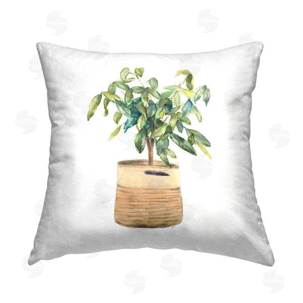 stupell industries Lanie Loreth | Potted Plant Greenery Printed Throw Pillow