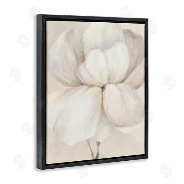 Stupell Industries Lanie Loreth | Puffy White Flower Traditional Floral Petal Painting Wall Art