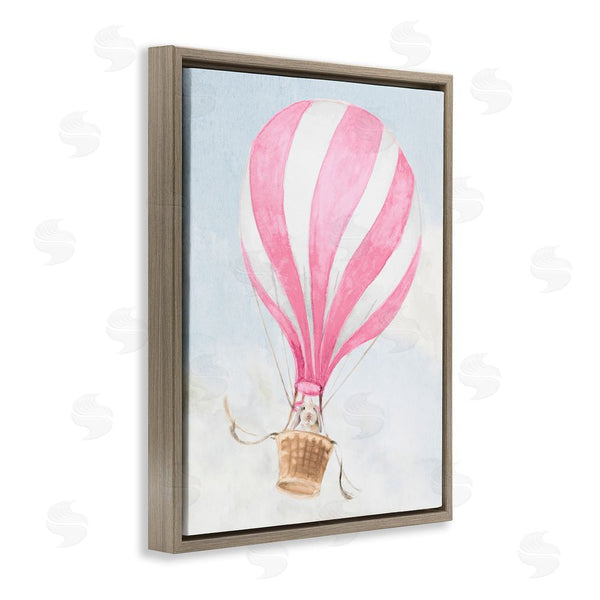 Stupell Industries Lanie Loreth | Rabbit In Pink Balloon Wall Art