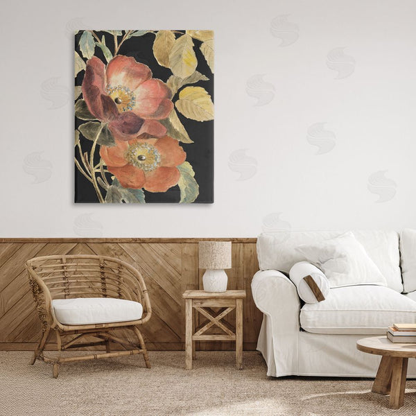 Stupell Industries Lanie Loreth | Red Flower Over Black Wall Art