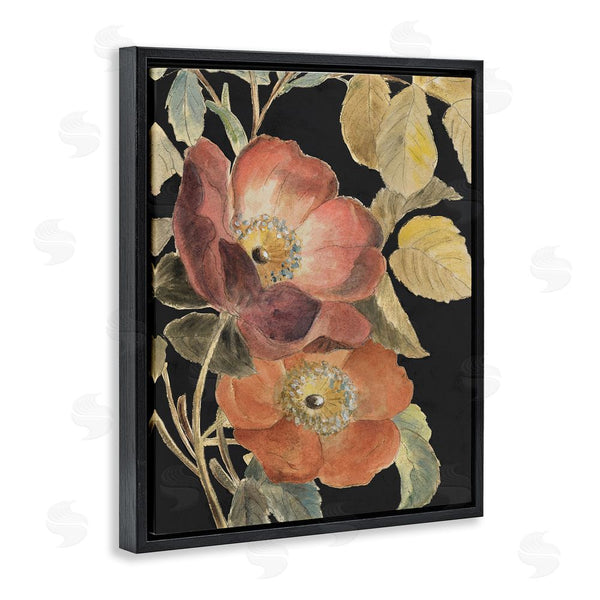 Stupell Industries Lanie Loreth | Red Flower Over Black Wall Art