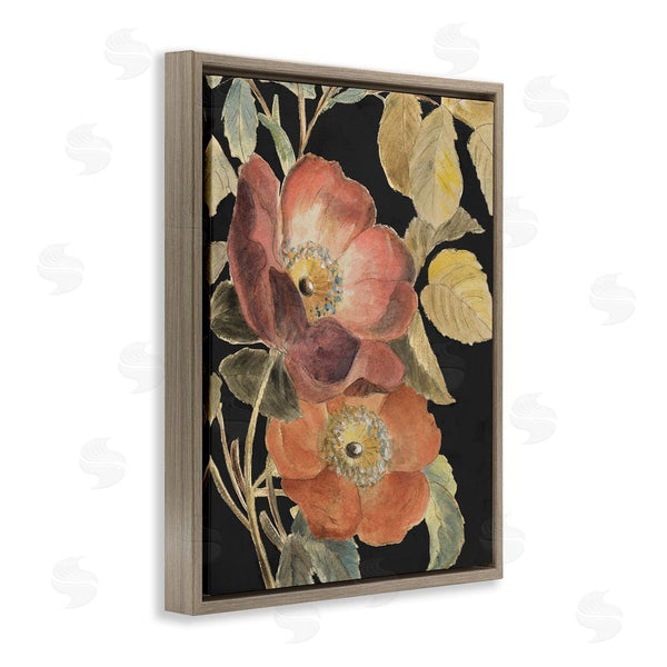 Stupell Industries Lanie Loreth | Red Flower Over Black Wall Art