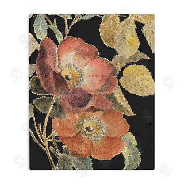 stupell industries Lanie Loreth | Red Flower over Black Wall Art