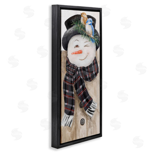 Stupell Industries Lanie Loreth | Rustic Winter Snowman Wink Wall Art