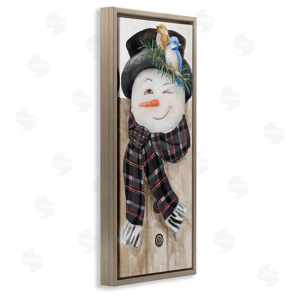 Stupell Industries Lanie Loreth | Rustic Winter Snowman Wink Wall Art