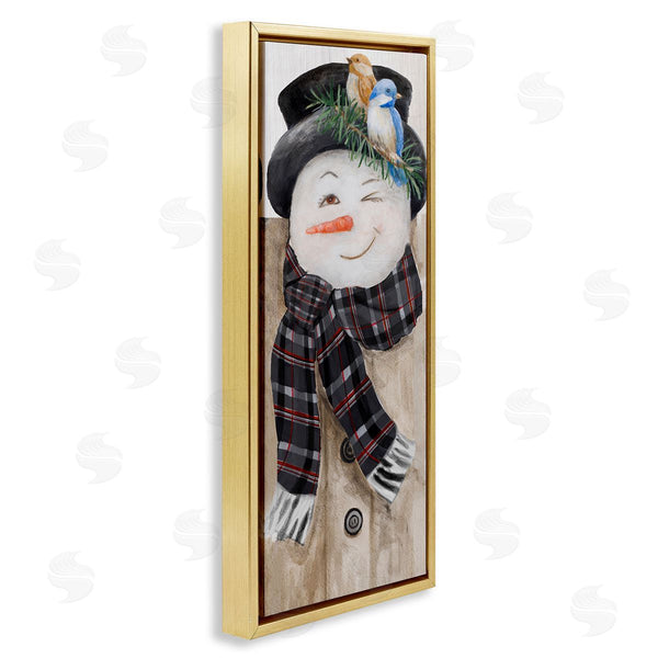 Stupell Industries Lanie Loreth | Rustic Winter Snowman Wink Wall Art