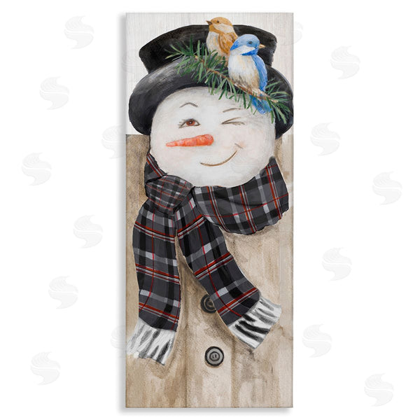 stupell industries Lanie Loreth | Rustic Winter Snowman Wink Wall Art
