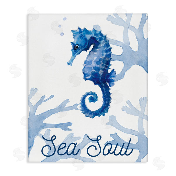 stupell industries Lanie Loreth | Sea Soul Sentiment Tranquil Blue Seahorse Ocean Coral Wall Art