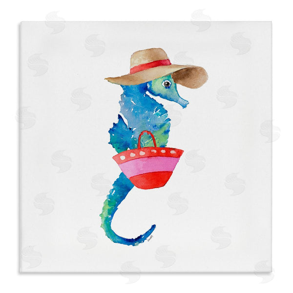 stupell industries Lanie Loreth | Seahorse in Beach Hat