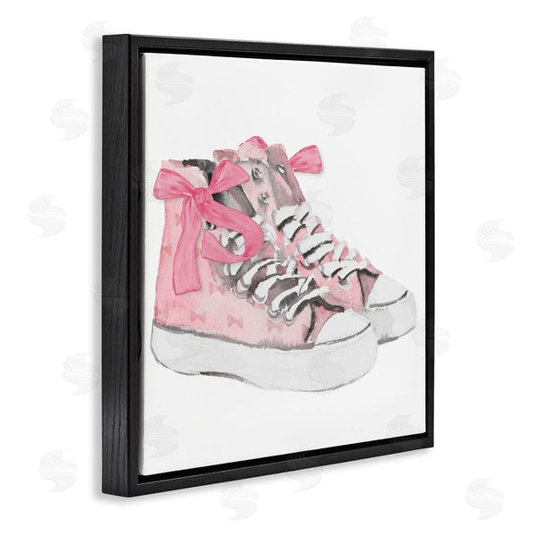 Stupell Industries Lanie Loreth | Simple Pink Bow Sneakers Wall Art