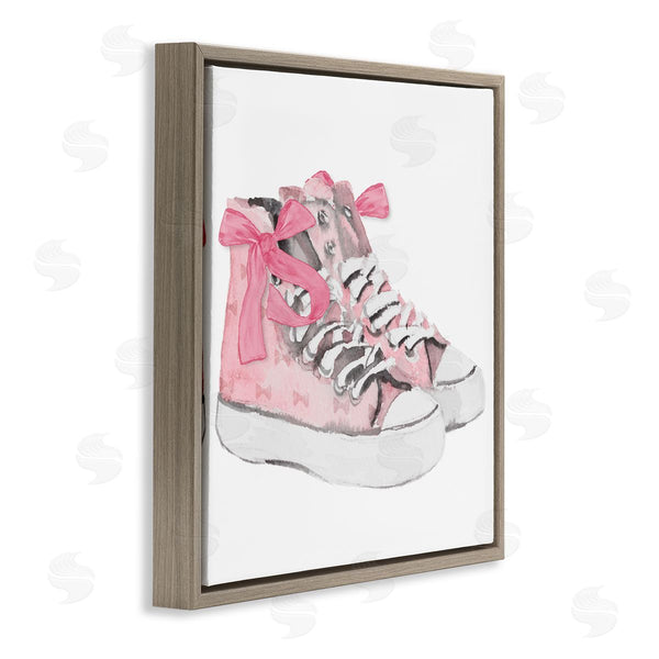 Stupell Industries Lanie Loreth | Simple Pink Bow Sneakers Wall Art