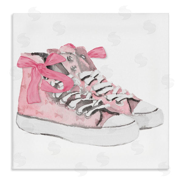 stupell industries Lanie Loreth | Simple Pink Bow Sneakers Wall Art