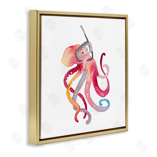 Stupell Industries Lanie Loreth | Snorkel Mask Octopus