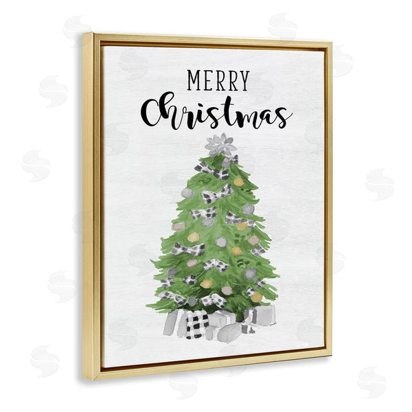 Stupell Industries Lanie Loreth | Soft Green Fir Tree Merry Christmas