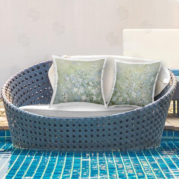 Stupell Industries Lanie Loreth | Soft Wildflowers On Green Printed Throw Pillow Set