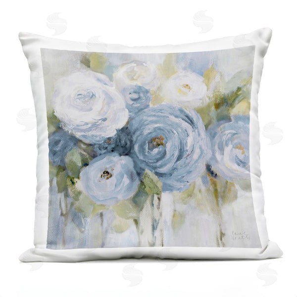 Stupell Industries Lanie Loreth | Softly Blooming In Blue Throw Pillow