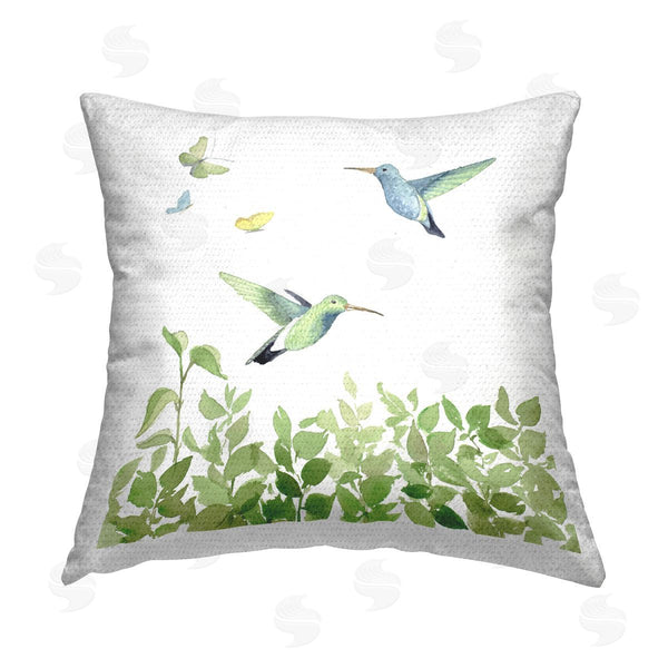 Stupell Industries Lanie Loreth | Spring Hummingbirds Scene Printed Throw Pillow
