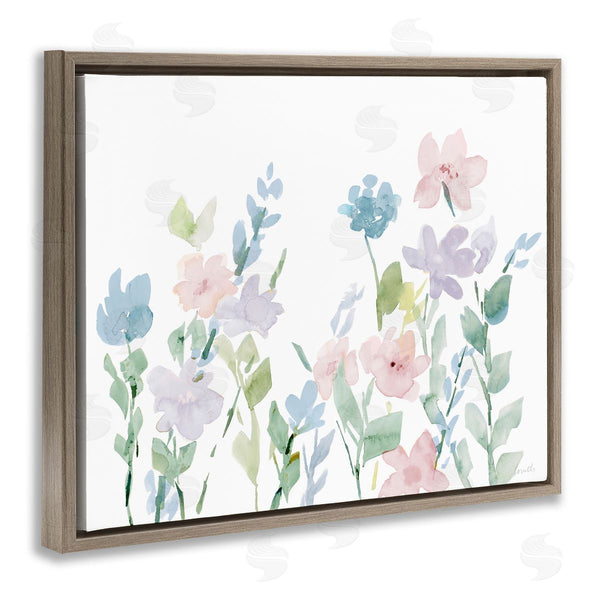 Stupell Industries Lanie Loreth | Spring Meadow Florals Soft Pink Purple Watercolor Flowers Wall Art