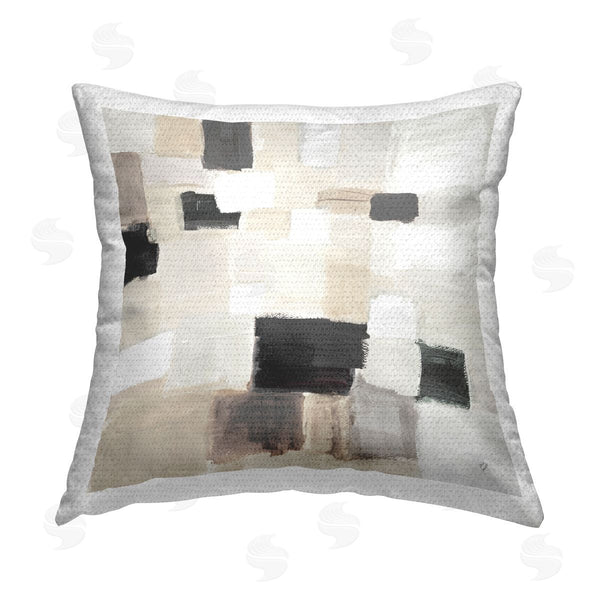 Stupell Industries Lanie Loreth | Subtle Asymmetrical Squares Printed Throw Pillow