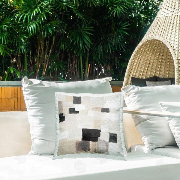 Stupell Industries Lanie Loreth | Subtle Asymmetrical Squares Printed Throw Pillow