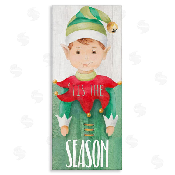 stupell industries Lanie Loreth | Tis the Season Green Christmas Elf Bell Hat Wall Art