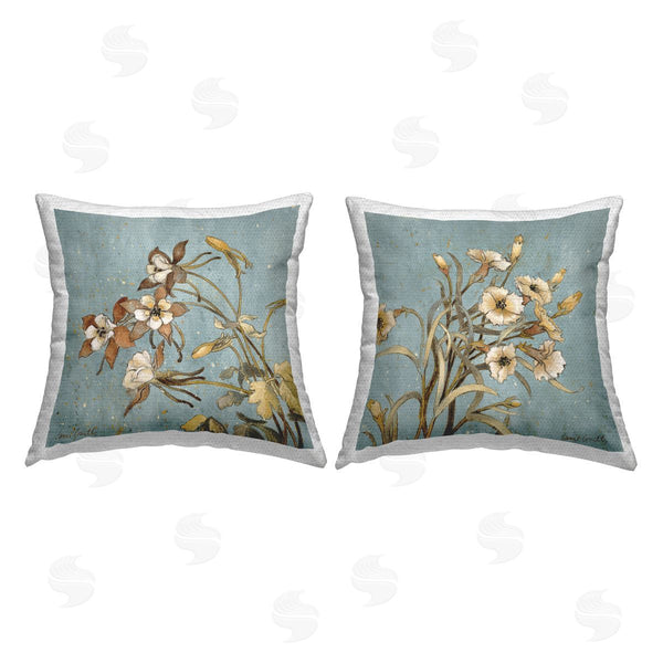 Stupell Industries Lanie Loreth | Traditional Field Flower Portrait Printed Throw Pillow Set