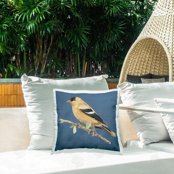 Stupell Industries Lanie Loreth | Traditional Yellow Bird Printed Throw Pillow
