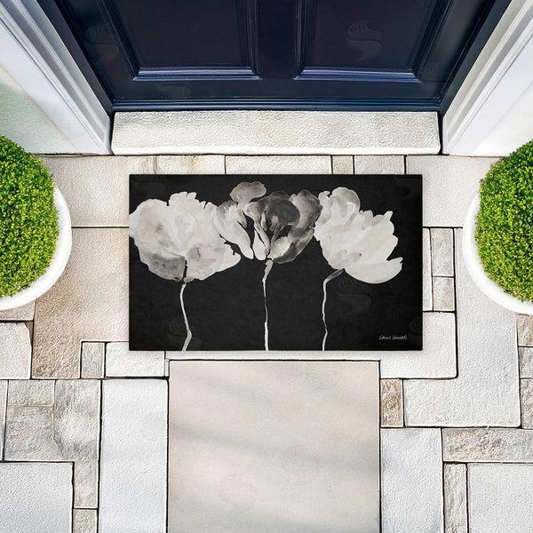 Stupell Industries Lanie Loreth | Trio In Light On Black Non-Woven Door Mat