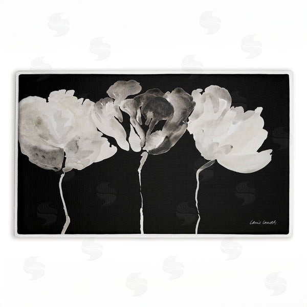 stupell industries Lanie Loreth | Trio in Light on Black Plush Bath Mat