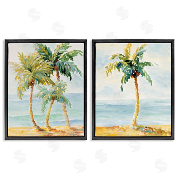 Stupell Industries Lanie Loreth | Tropical Palms Calm Ocean Wall Art