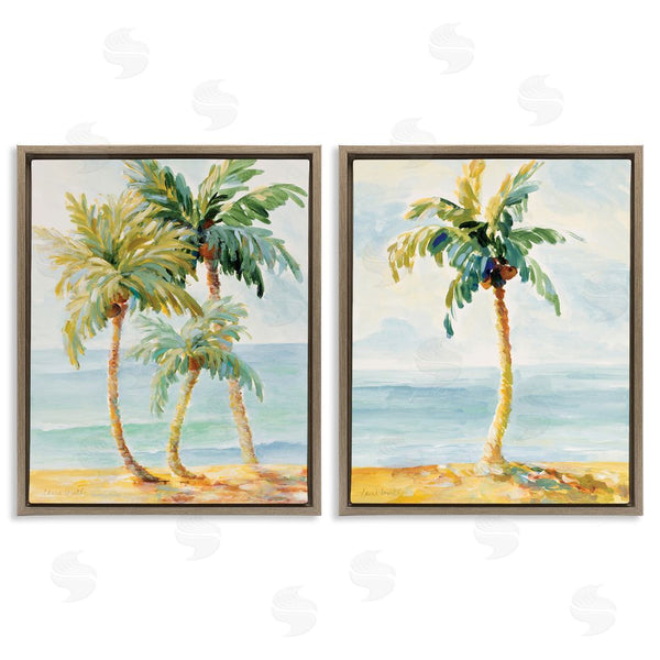 Stupell Industries Lanie Loreth | Tropical Palms Calm Ocean Wall Art