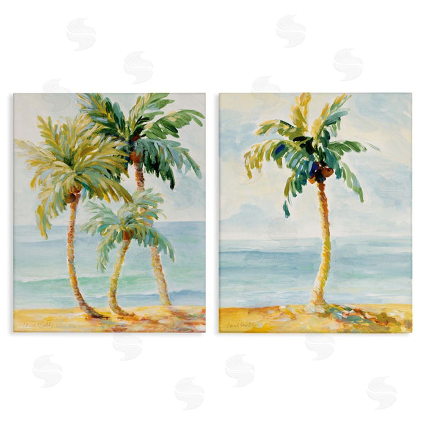 stupell industries Lanie Loreth | Tropical Palms Calm Ocean Wall Art