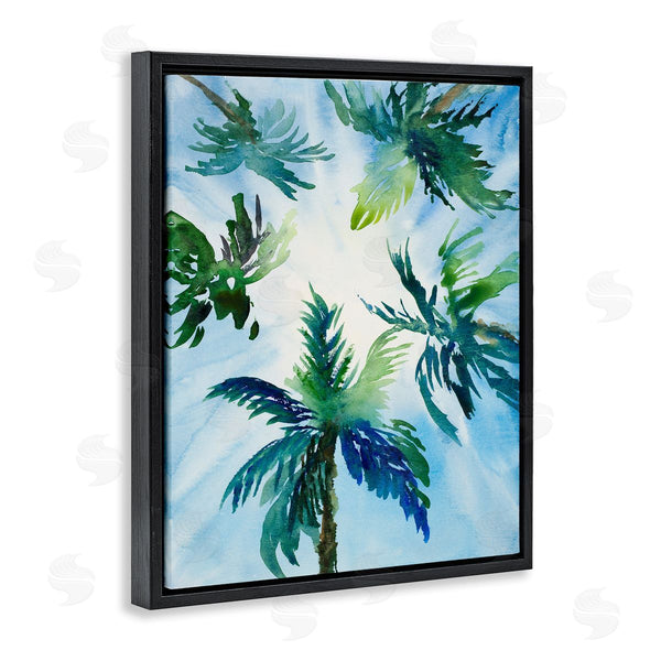 Stupell Industries Lanie Loreth | Tropical Pine Tree Leaves Overhead Sunny Blue Sky Wall Art