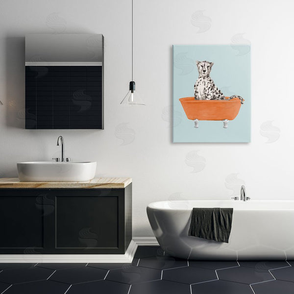 Stupell Industries Lanie Loreth | Turquoise Cheetah In Tub Wall Art
