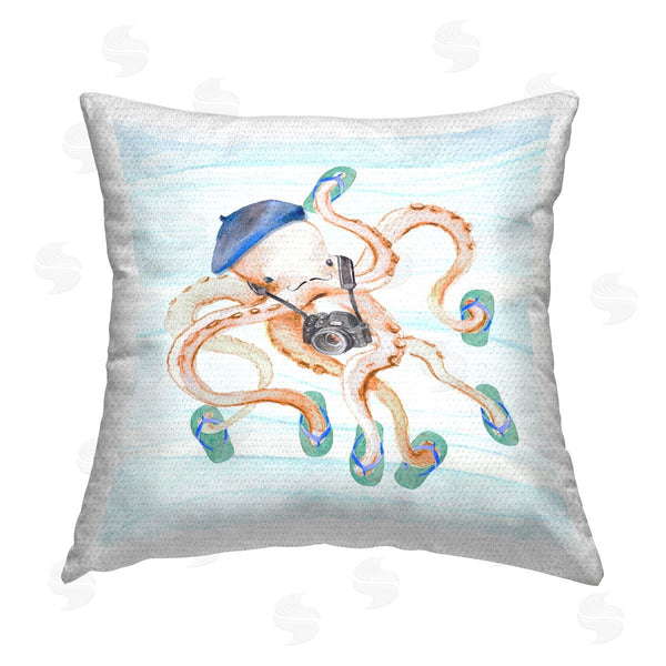 Stupell Industries Lanie Loreth | Vacation Photographer Octopus Printed Throw Pillow
