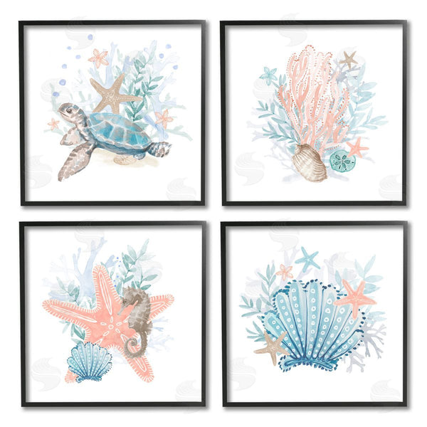 Stupell Industries Lanie Loreth | Various Sea Life Nautical Coral Reef Wall Art
