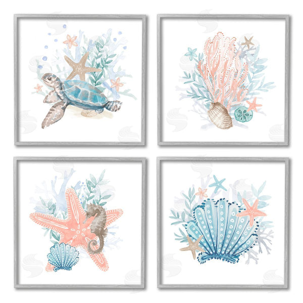 Stupell Industries Lanie Loreth | Various Sea Life Nautical Coral Reef Wall Art
