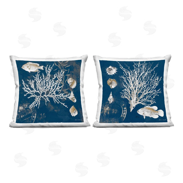 stupell industries Lanie Loreth | Vintage Coastal Medley Throw Pillow