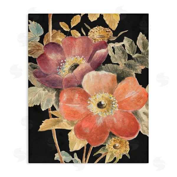 stupell industries Lanie Loreth | Vintage Flower Pair on Dark