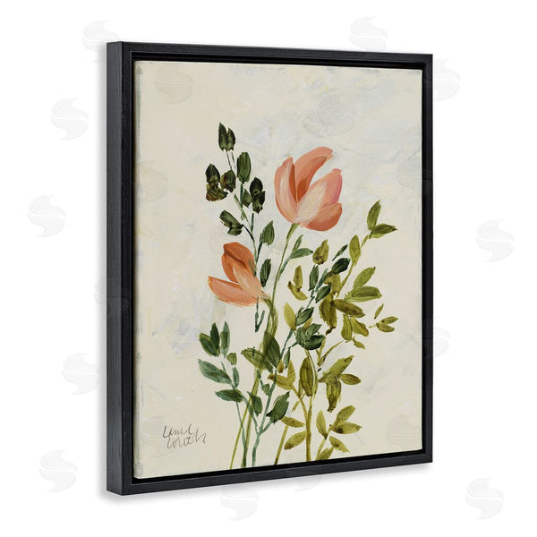Stupell Industries Lanie Loreth | Vintage Leaves Pink Blossom Wall Art